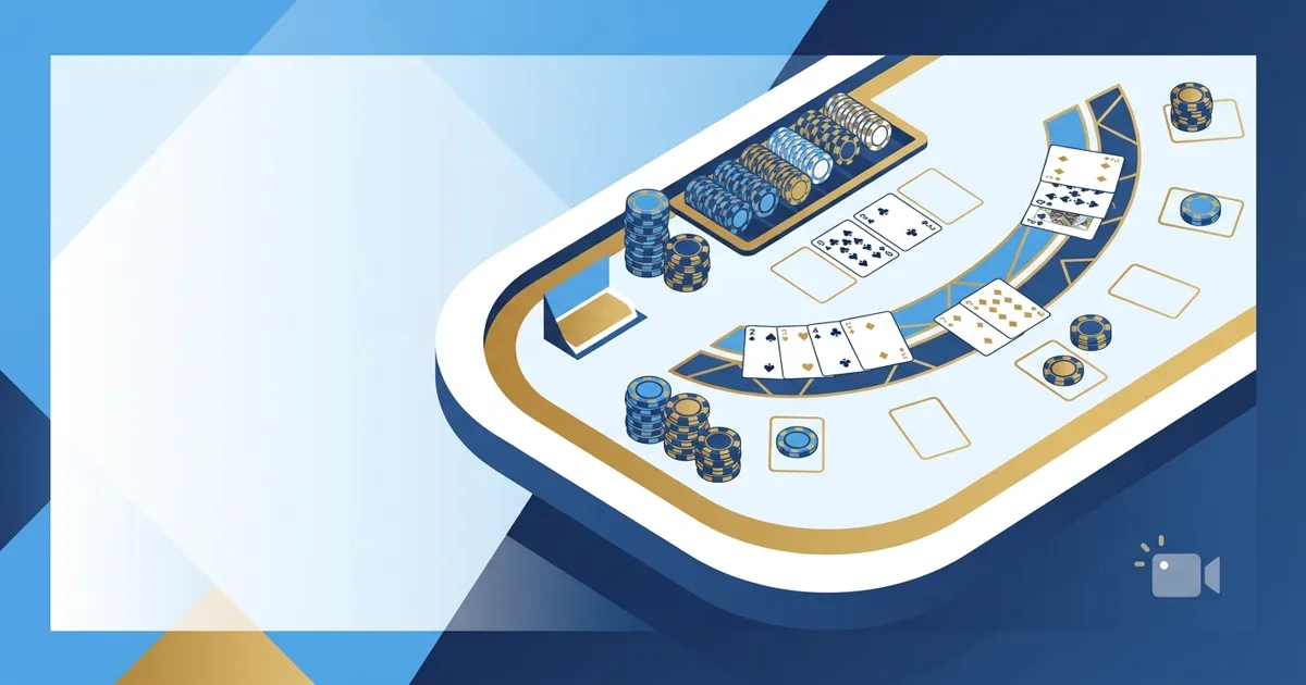 Minh họa bàn casino trực tuyến 8xbet với bài baccarat và chip cược